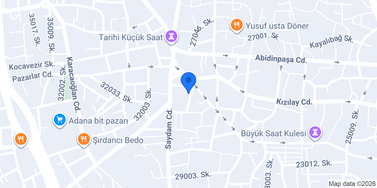 küçük saat otel konumu