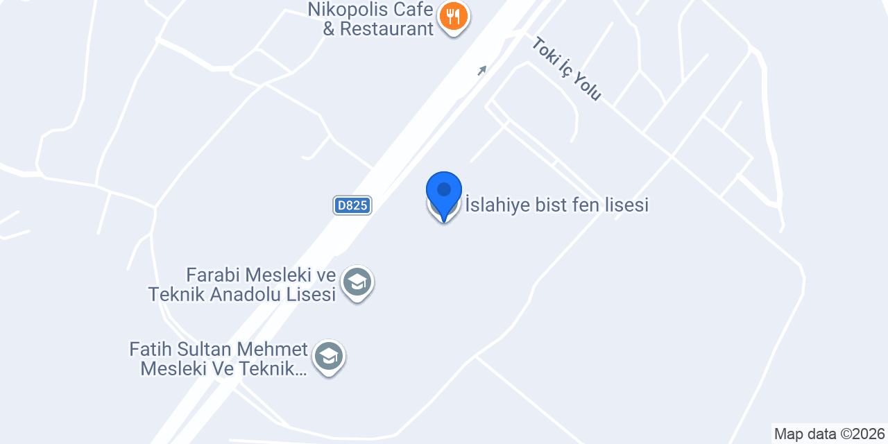 İslahiye bist fen lisesi konumu