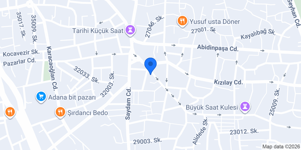 Adana UyuRoom Hotel konumu