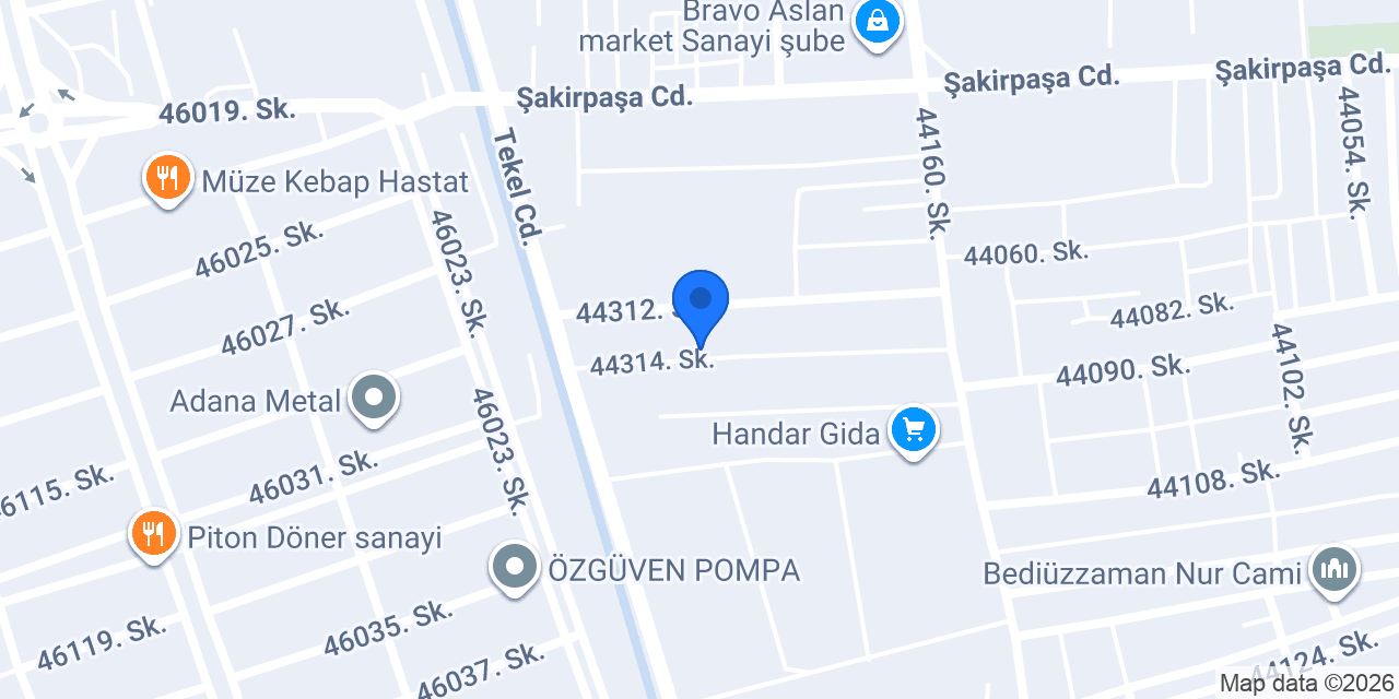 Adana Efe Çelik Kapı konumu