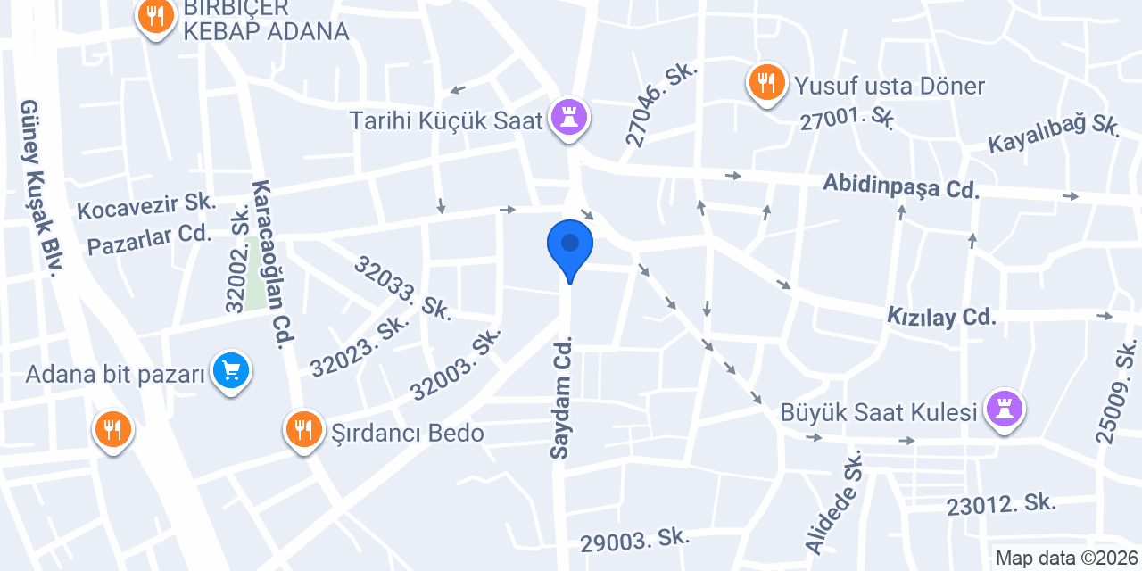 Akbank Saydamcaddesi/Adana Şubesi konumu