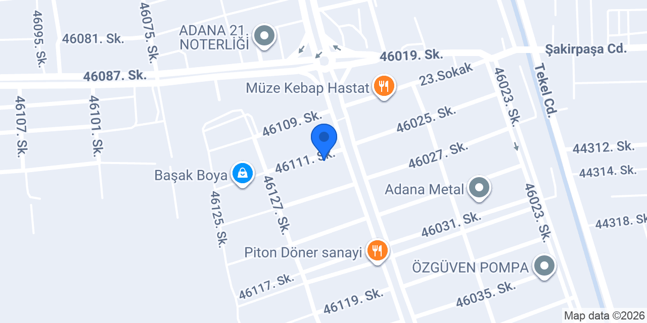 Racetech Adana - Egzozcu Sercan konumu