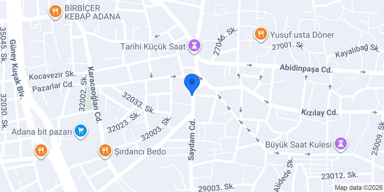 Uca Rent A Car konumu