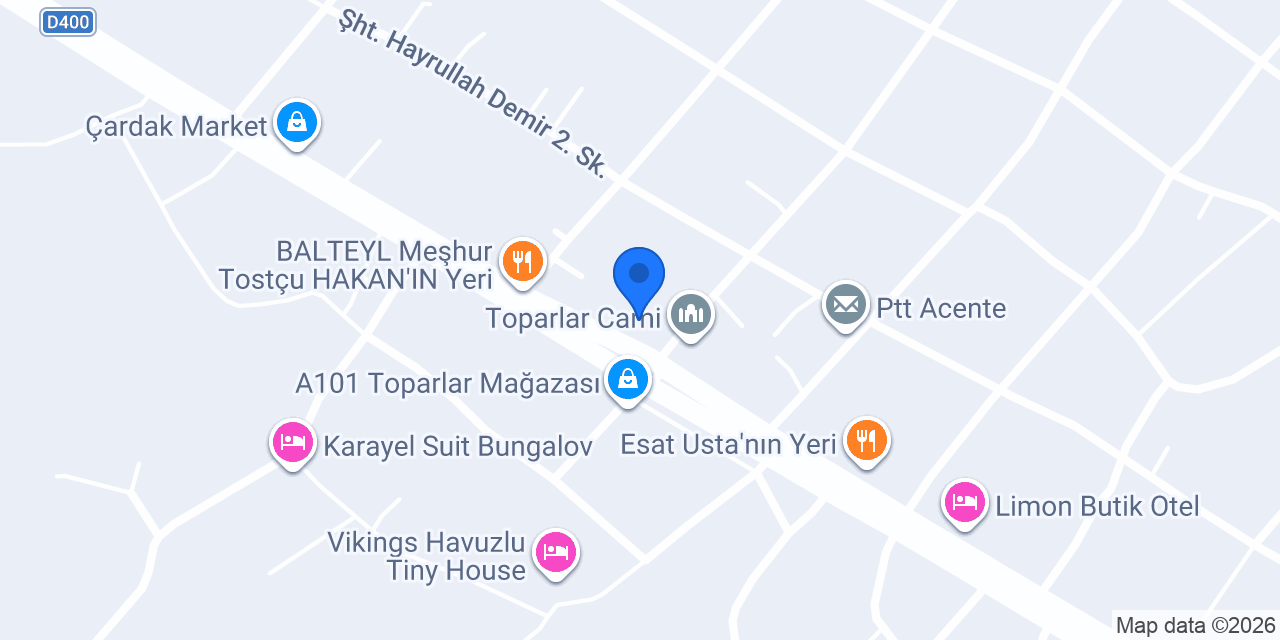 Toparlar İlkokulu konumu