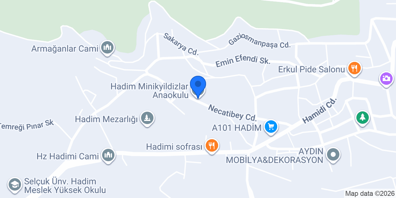 Hadim Minikyildizlar Anaokulu konumu