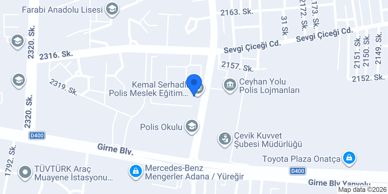 Kemal Serhadlı Polis Meslek Eğitim Merkezi Müdürlüğü konumu
