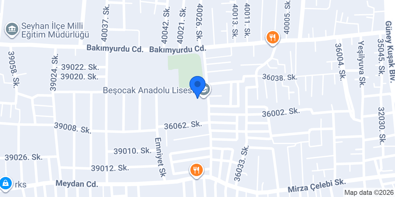 Beşocak Anadolu Lisesi konumu