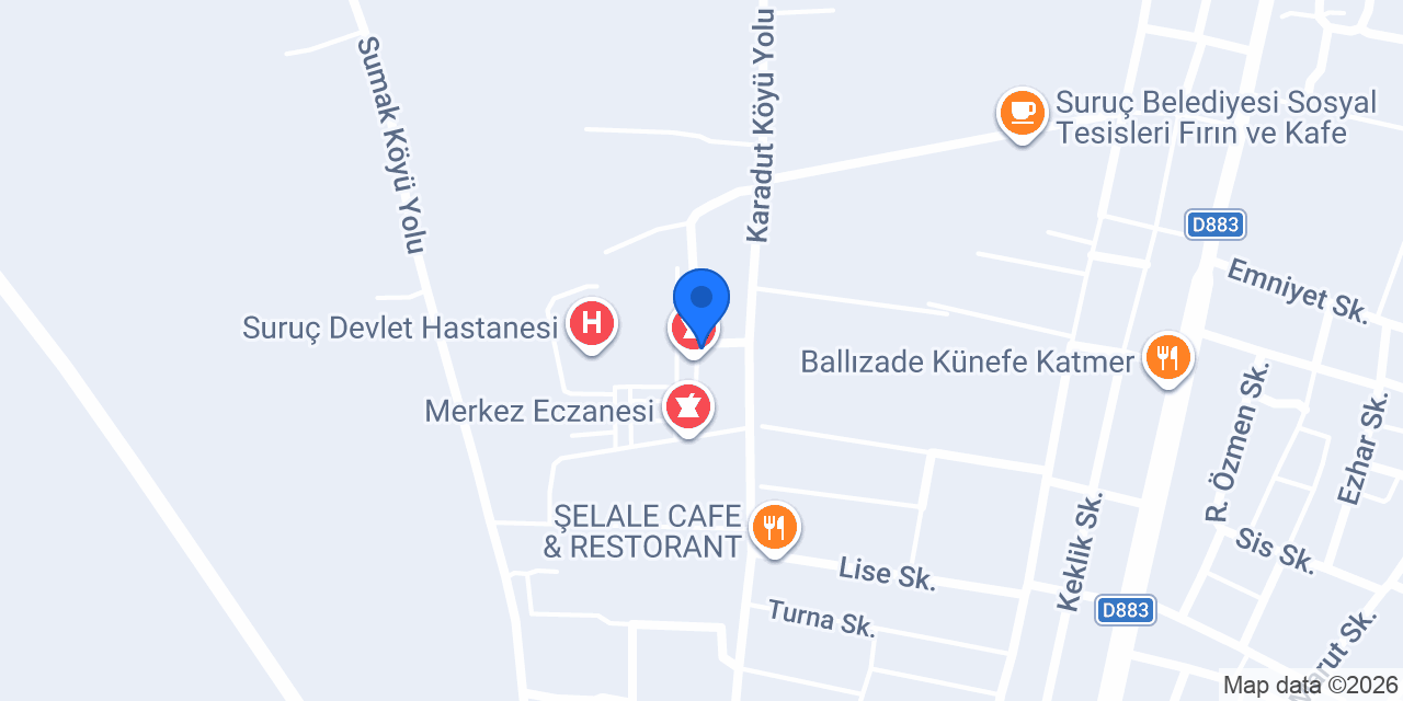 Tosun Eczanesi konumu