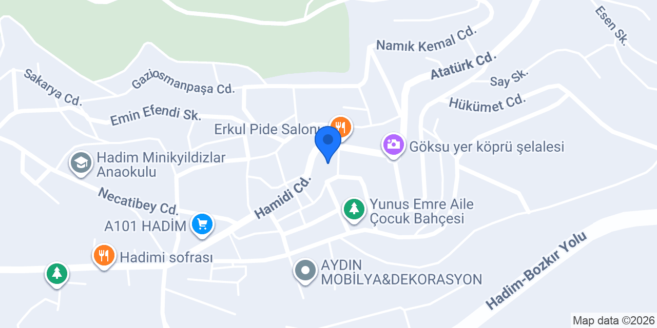 Hadım İlçe Emniyet Amirliği konumu