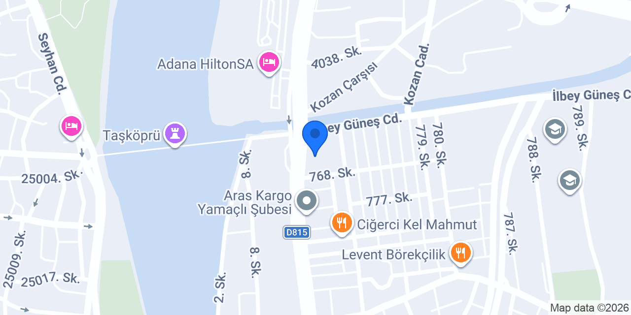 Garanti BBVA Yüreğir Şubesi konumu