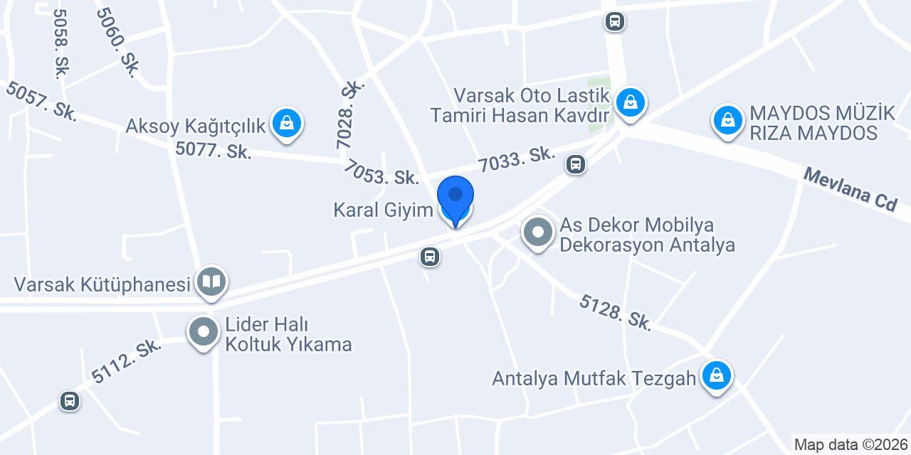 Karal Giyim konumu