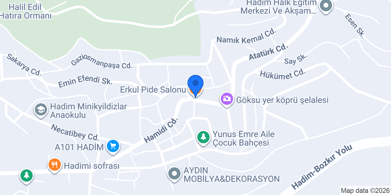 Erkul Pide Salonu konumu