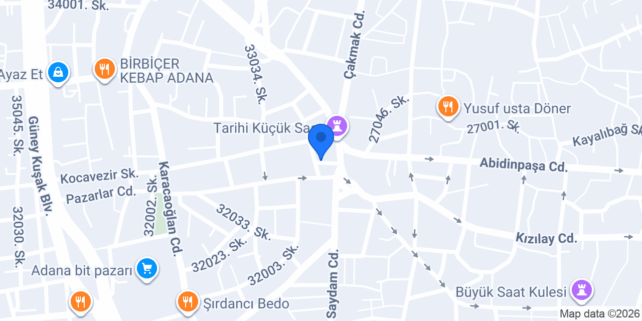 Dünya Otel Adana konumu