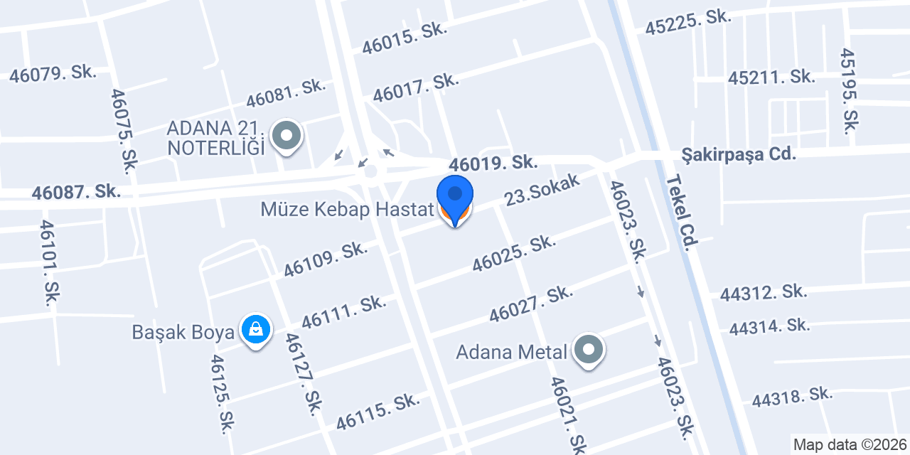 Müze Kebap Hastat konumu