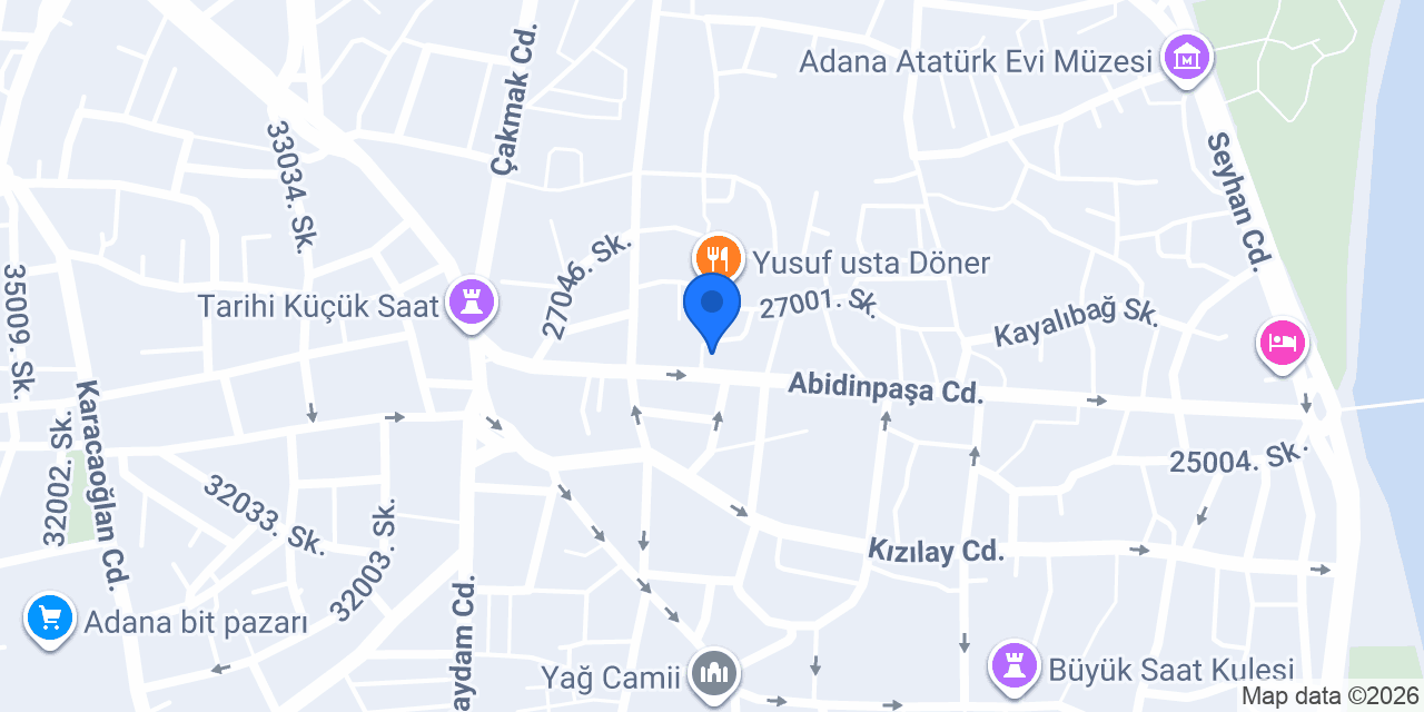 VakıfBank Adana Abidinpaşa Şubesi konumu