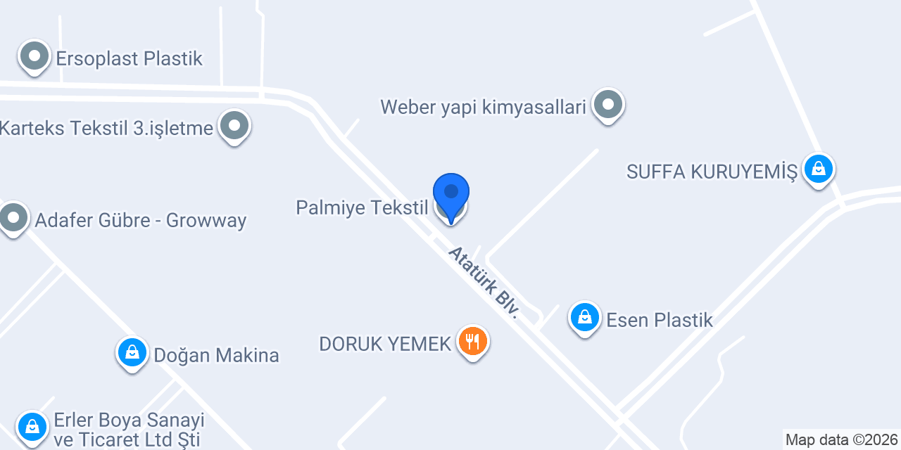 Palmiye Tekstil konumu