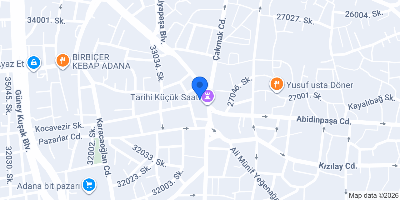 Kristal Otel Adana konumu