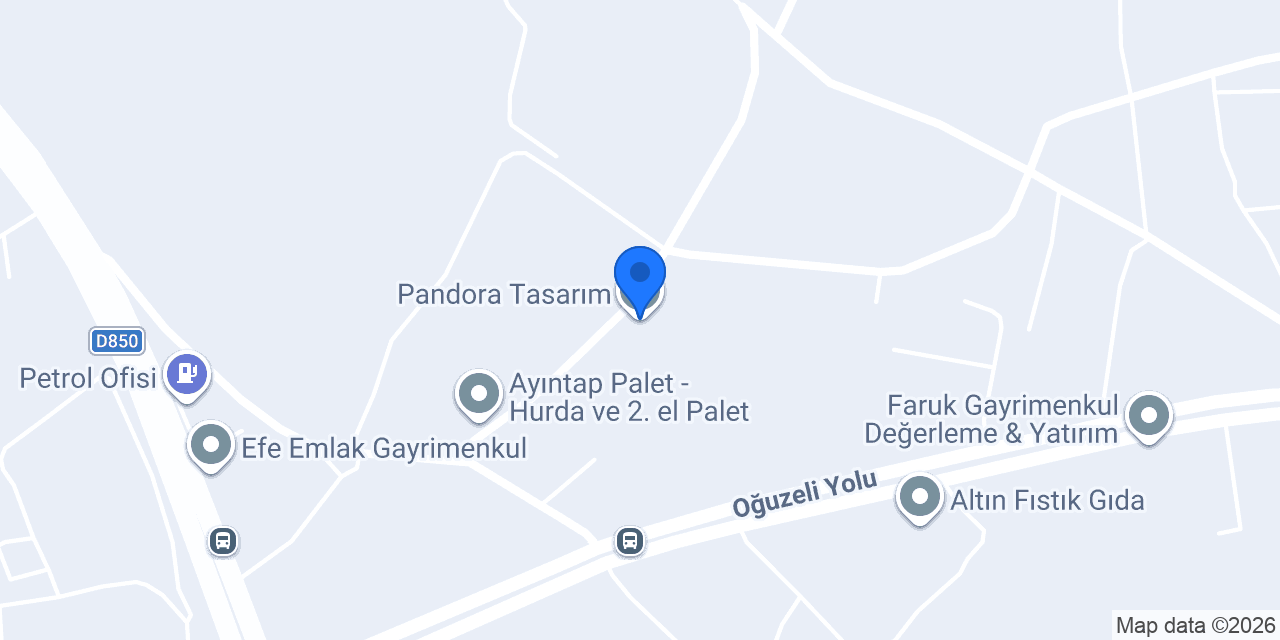 Pandora Tasarım konumu