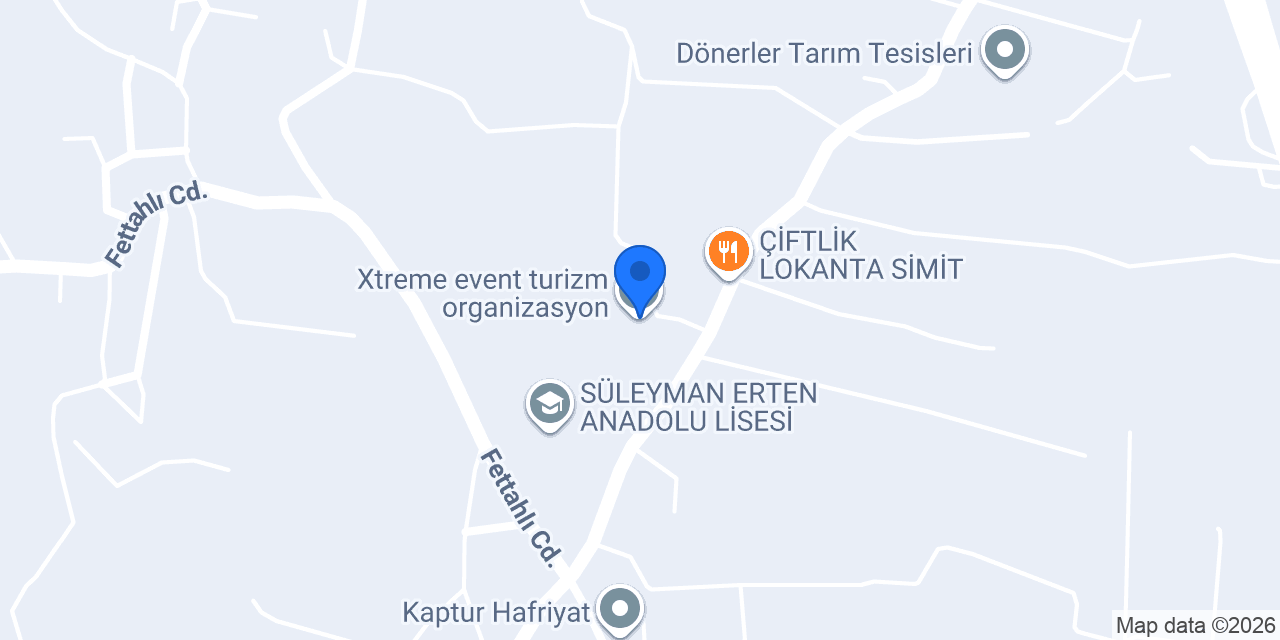 Xtreme event turizm organizasyon konumu