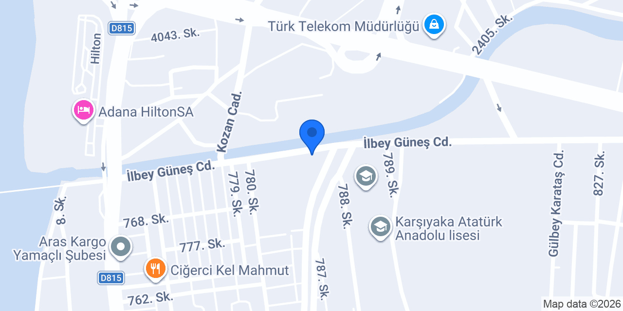 DenizBank Yüreğir Şubesi konumu