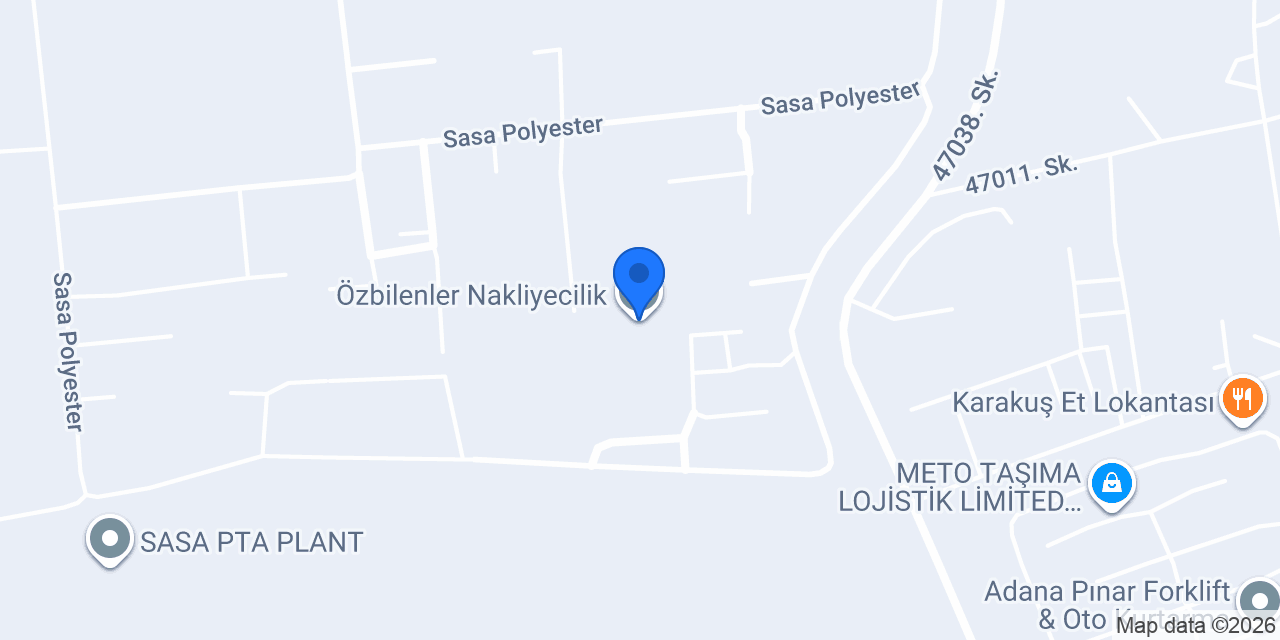 Özbilenler Nakliyecilik konumu