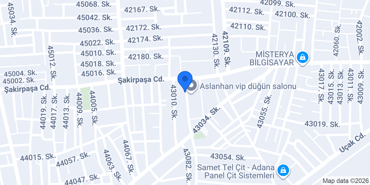 Çukurova Tel Örgü ve Panel Çit Sistemleri konumu