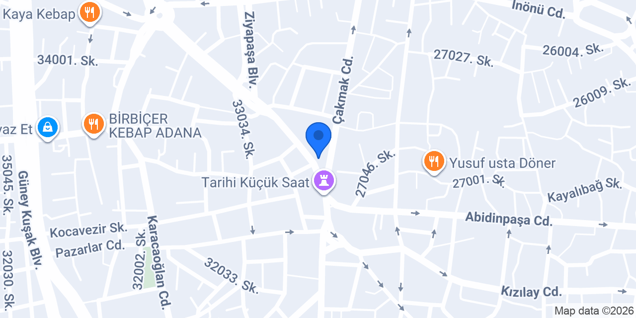Yapı Kredi Bankası - Adana Şubesi konumu