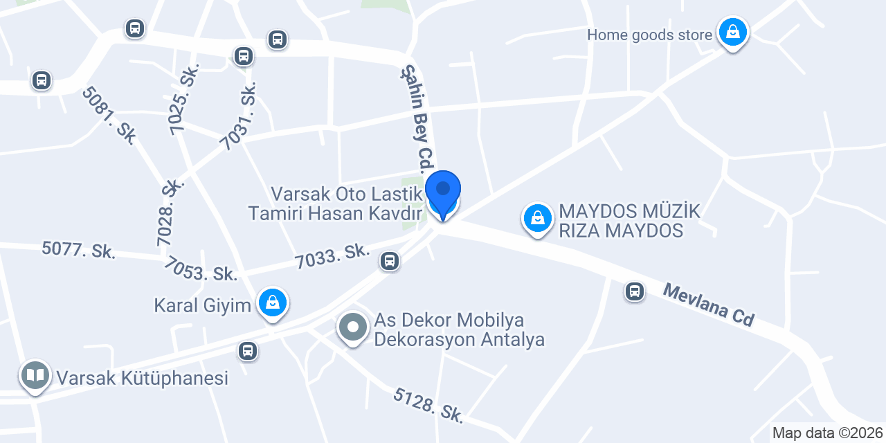 Varsak Oto Lastik Tamiri Hasan Kavdır konumu