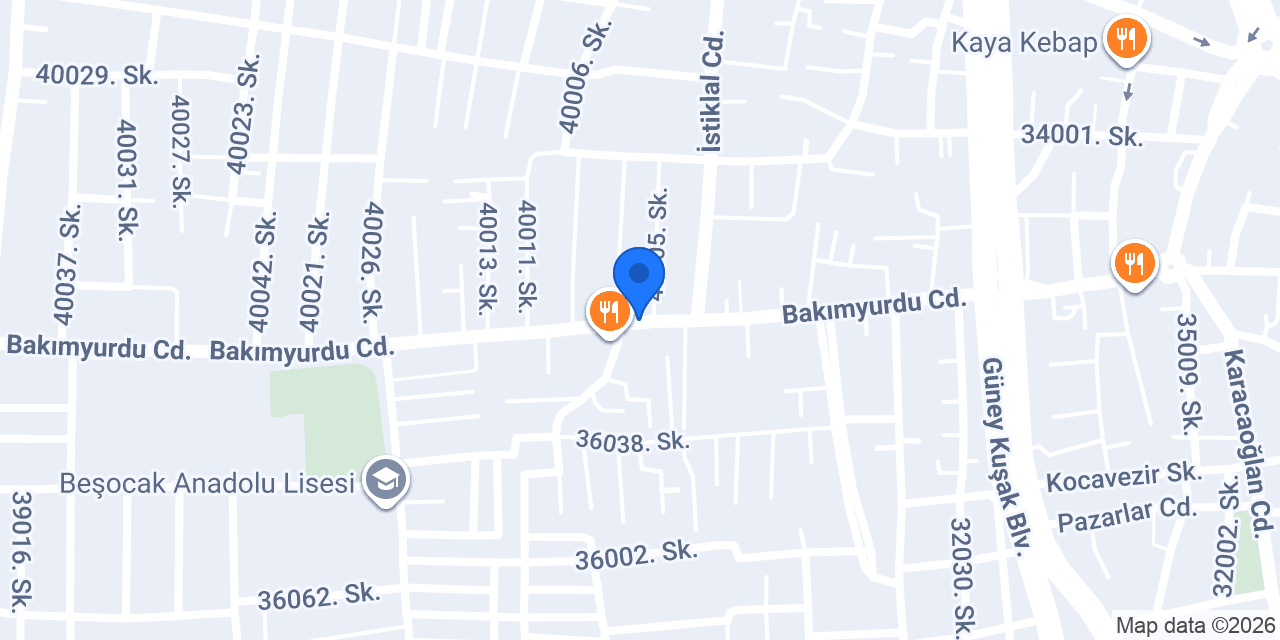 Okçular Unlu Mamülleri konumu