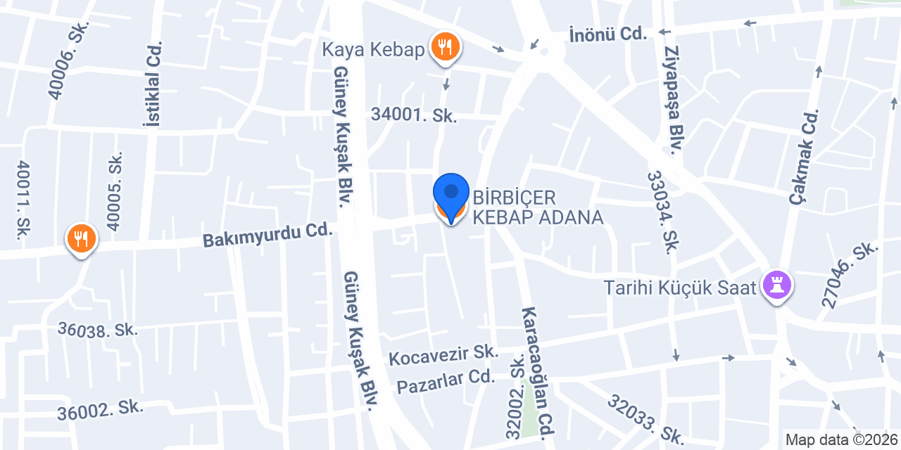 BİRBİÇER KEBAP ADANA konumu