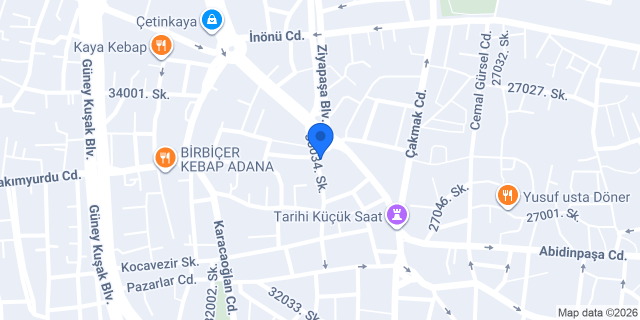 Çiçek Turizm Adana Şubesi konumu
