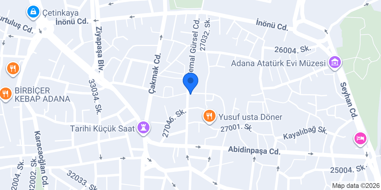 Mersin Seyhan Tantuni ve Biftek Salonu konumu