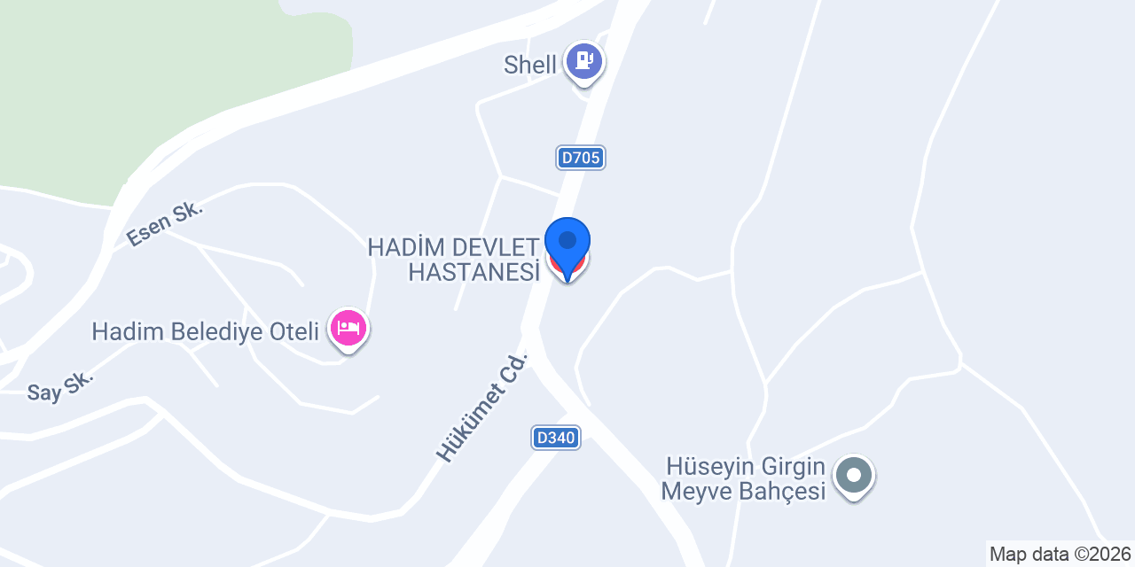 HADİM DEVLET HASTANESİ konumu