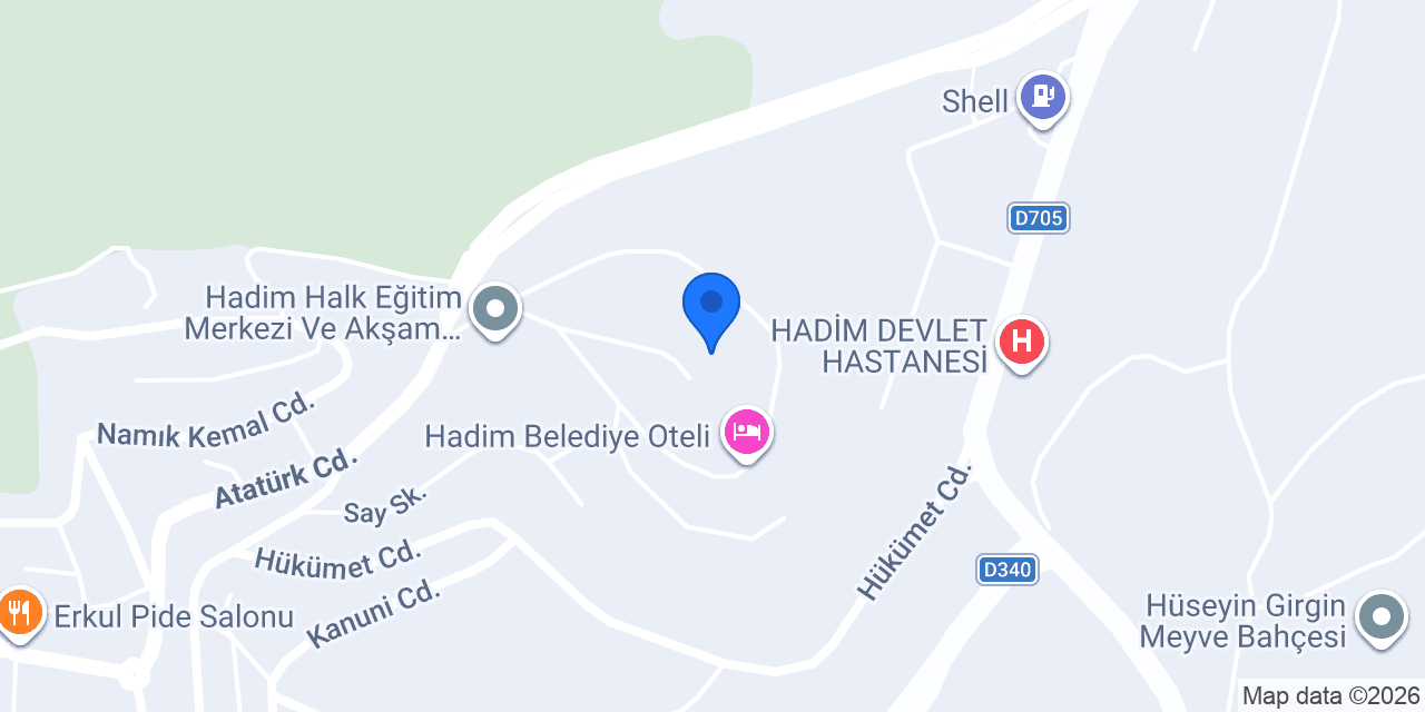 Hadim Teknik ve Endüstri Meslek Lisesi konumu