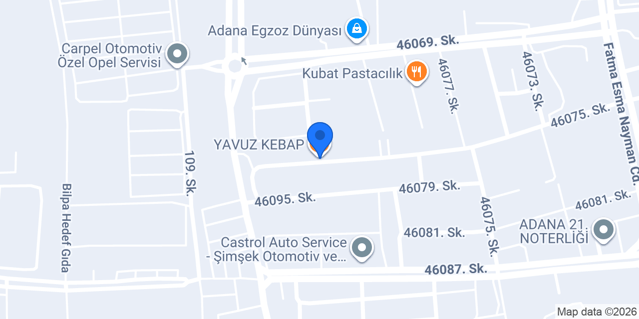 YAVUZ KEBAP konumu