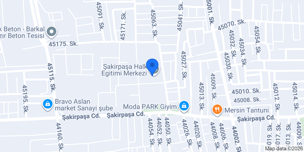 Şakirpaşa Halk Egitimi Merkezi konumu