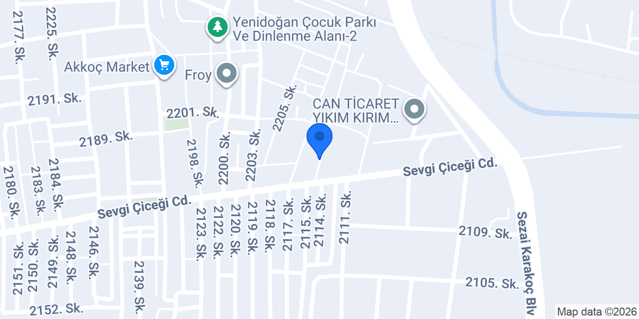 Yasü Mobilya konumu