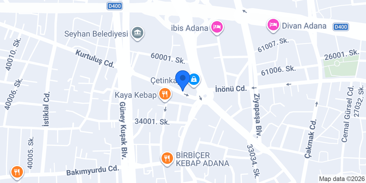 Adana İnci spa masaj salonu konumu
