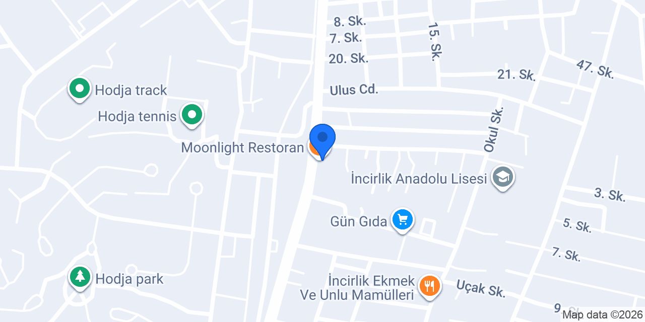 Moonlight Restoran konumu
