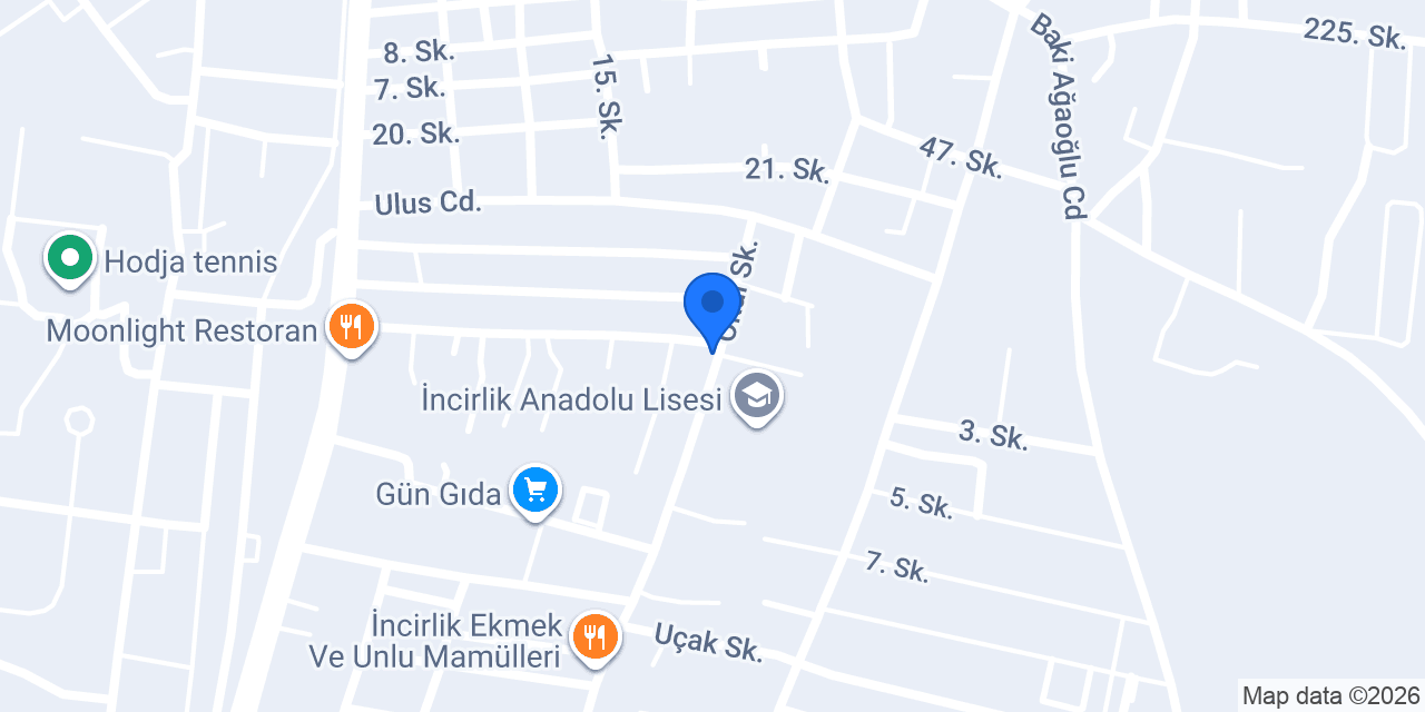 İncirlik Pizza&Waffle House konumu