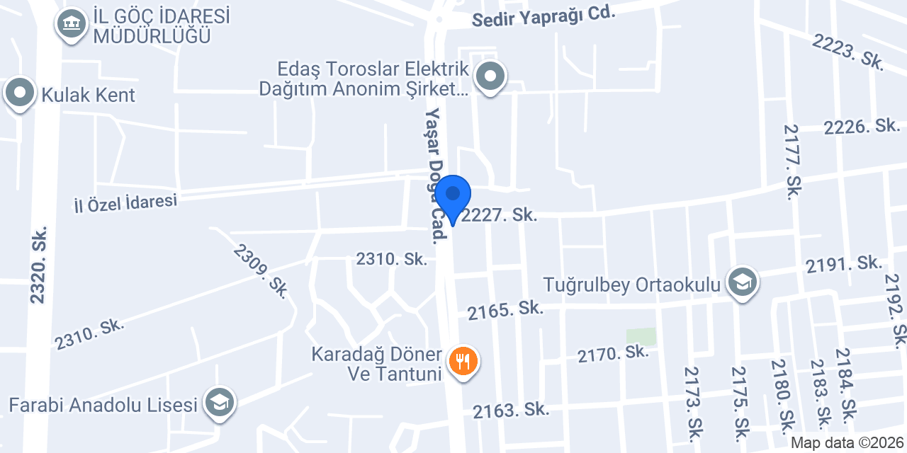 Adana Gergi Tavan Sistemi Agtyapı ve Dekorasyon konumu