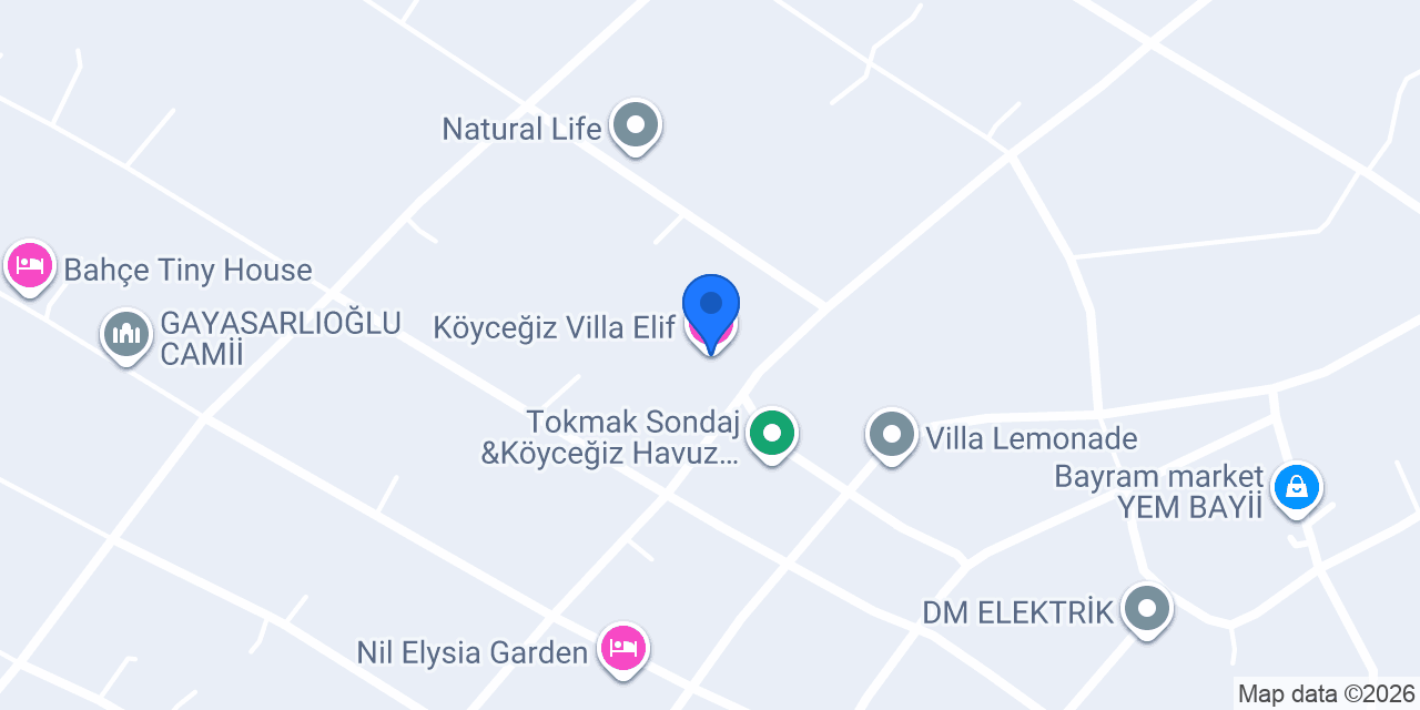 Köyceğiz Villa Elif konumu