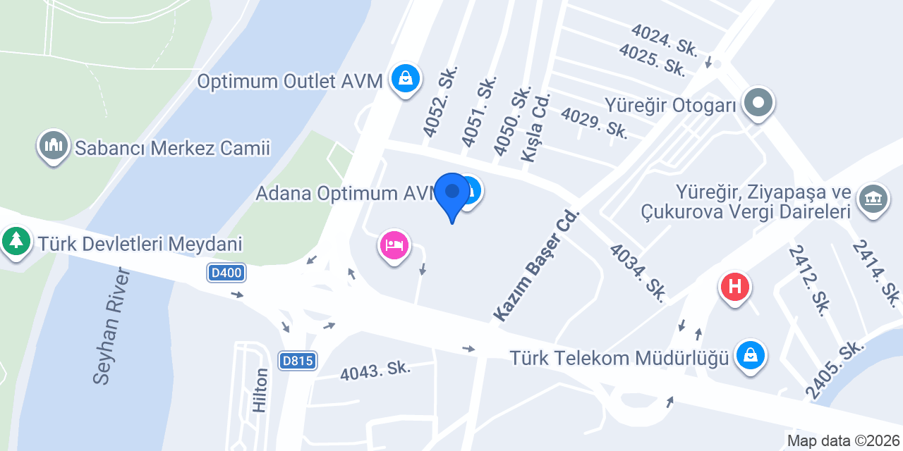 Altınbaş Adana Optimum AVM konumu
