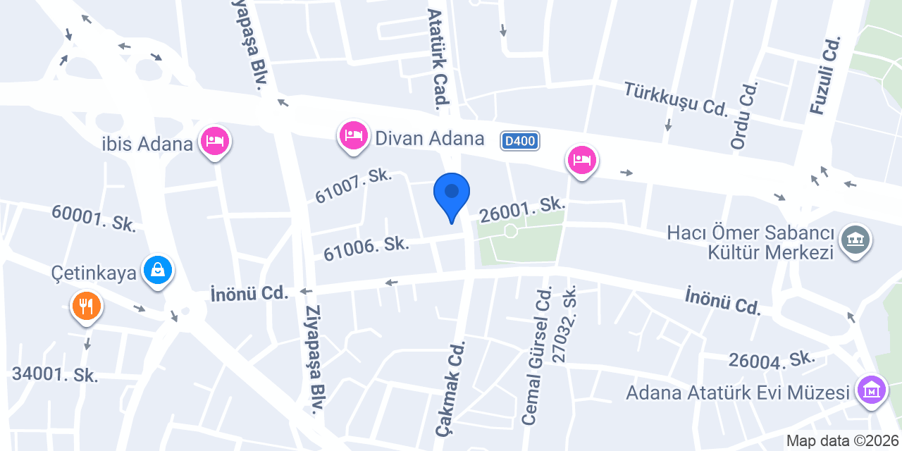 Katılımevim Adana Seyhan Şube konumu