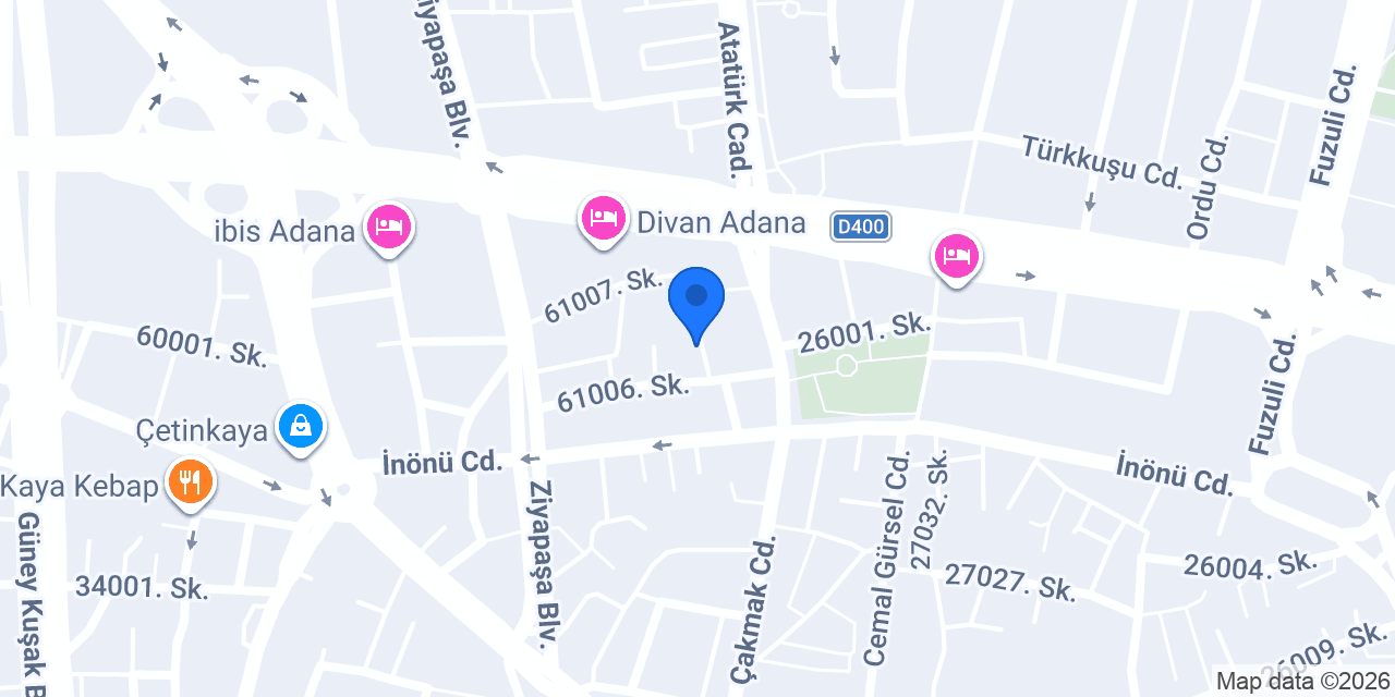 Çınarlı Otopark konumu