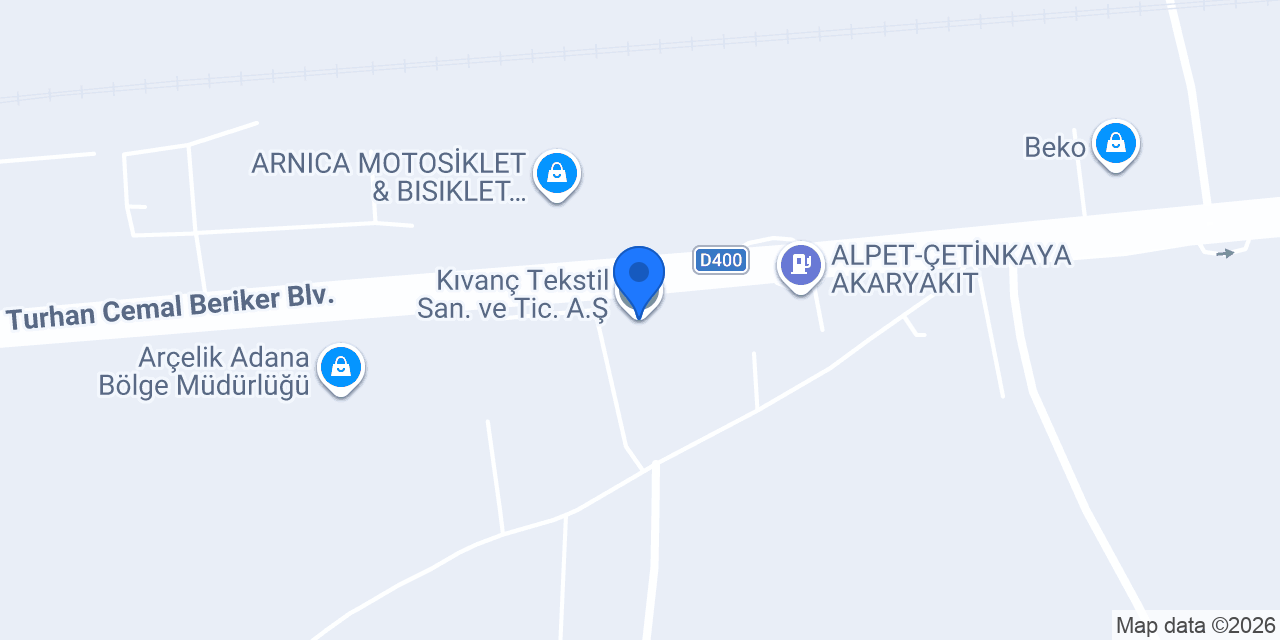 Kıvanç Tekstil San. ve Tic. A.Ş konumu