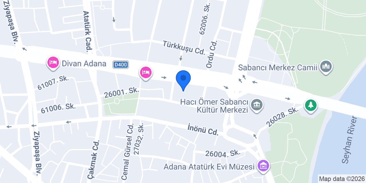 Adana Avukat Çağatay ÖZKAFA konumu
