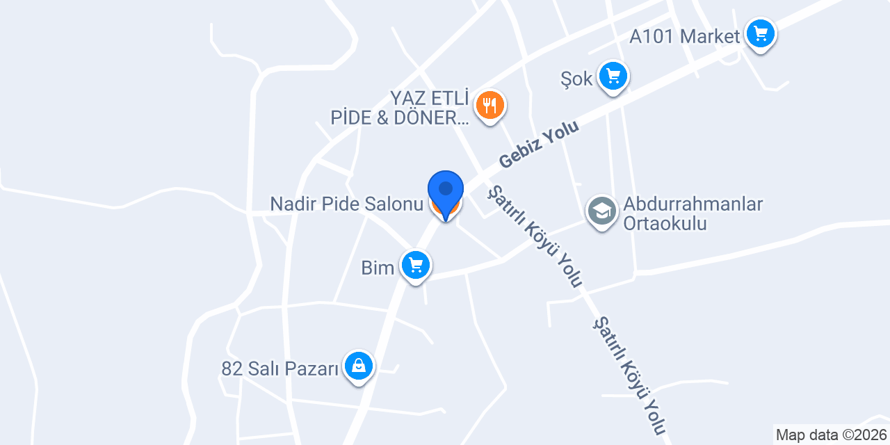 Nadir Pide Salonu konumu