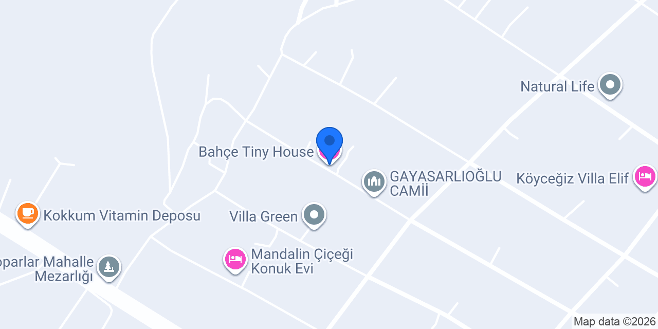 Bahçe Tiny House konumu