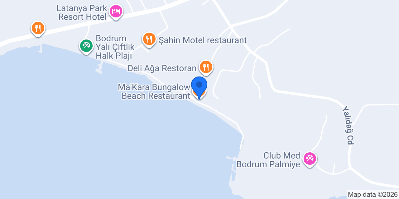 Ma'Kara Bungalow Beach Restaurant konumu